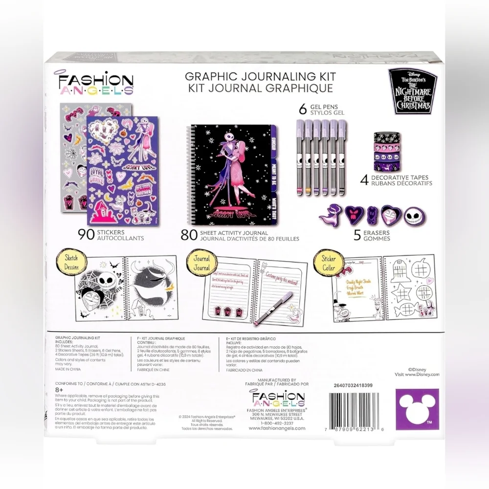 The Nightmare Before Christmas‎ Graphic Journaling Kit NWT
